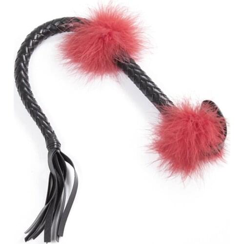 76CM Tails Handle Cotton Rope Tassel Fetish Flirting SM Queen Spanking Crop Faux Leather Bull Whip Adult Sex Game For Couple