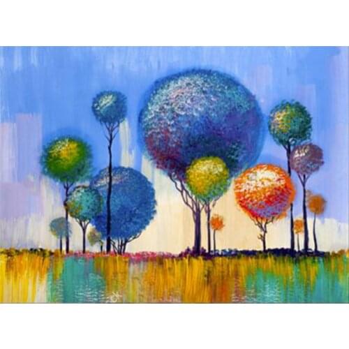 New DIY diamond embroidery Colorful Tree Landscape diamond painting 5d Rhinestone Crystal Cartoons Child room decoration P22