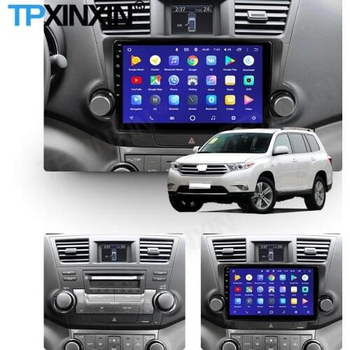 128G Carplay Car Radio 2 Din Stereo Receiver Android For Toyota Highlander 2011-2013 2014 GPS Navigation Player Audio Head Unit