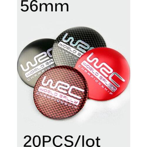 Car Accessories 20pcs/set 56mm 2.20inch car wheel cap sticker car wheel logo emblem stickers for WRC car wheel hub cap sticker