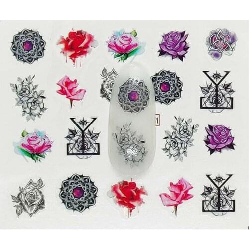 Nail Sticker Feathe DIY Manicure Slider Embossed Adhesive Nail Art Tips Decorations Decals B13