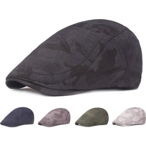 2021 Beret Hat Women Men Camouflage Cap Visor Spring Summer Newsboy Painter Casual Cotton Hat