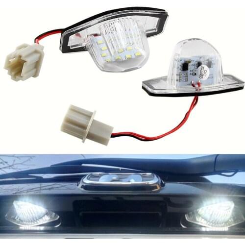 2PCS Error Free LED Number License Plate Light For Honda CRV 2008 Jazz Fit Crosstour FR-V/Edix HR-V Insight Odyssey Stream