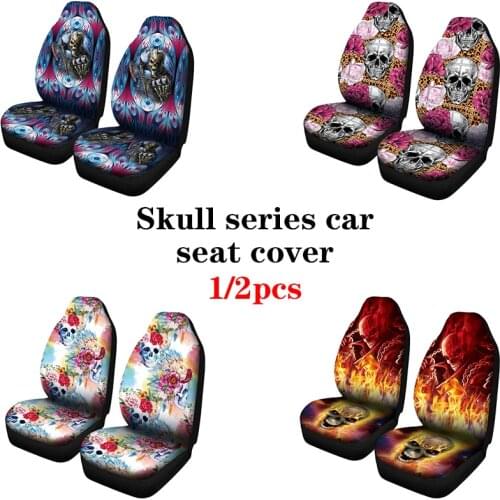 Car-Styling Car seat cover auto parts car seat front seat is suitable for most cars, SUV cars, skull series car seat covers
