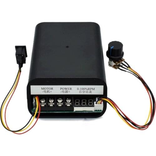 PWM dc motor speed controller max 60A CW CCW digital display 0~100% adjustable drive module Input 10V~55V