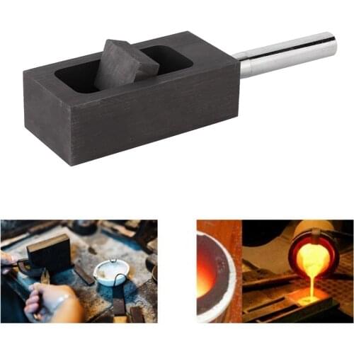 500/2000g Graphite Crucible Ingot Bar Mold for Silver Gold Metal Melting/Casting