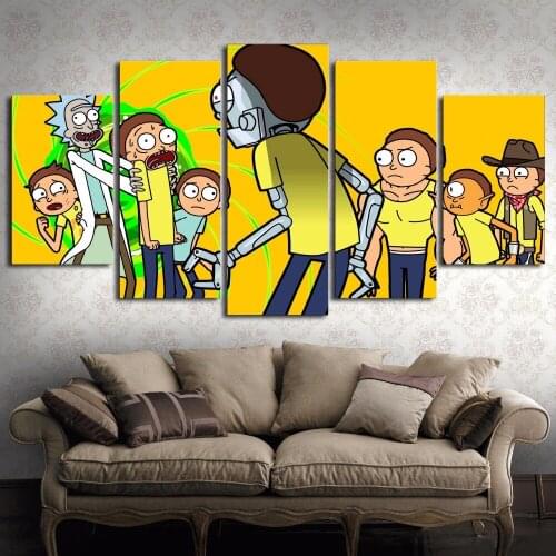 JIE DO ART 5 pieces of high-definition printing on the canvas painting modern family decoration living room wall art painting