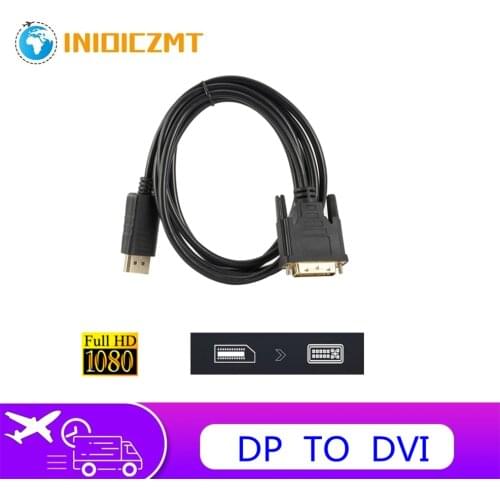 INIOICZMT DP Displayport to DVI Converter cable 1.8M DP to DVI adapter cable converter Displayport in to DVI out for Dell Asus