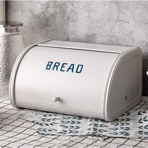 Metal Bread Box Storage Bin Medical Kit Food Container Freshness Preservation Makeup Sundries Organizer
