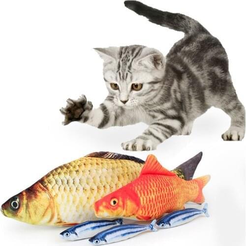 New Style Electric Cat Toys Pet Toys Moving Fish Toy Cat 30CM USB Charging Simulation Induction automatic Fish interesting toys
