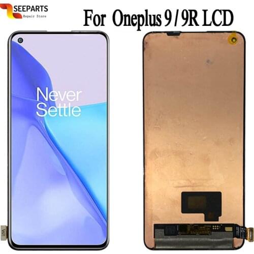 6.55'' Orignal For OnePlus 9 LCD LE2113, LE2111, LE2110 Screen Display+Touch Panel Digitizer For OnePlus 9 R 1+9R LE2101 Display