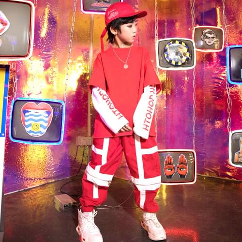 Autumn Hip-Hop Suit Boys Drum Performance Costume Catwalk Clothes ChildrenS Jazz Dance Performance Costume Street Wear DWY2677