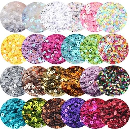 3mm 4mm 5mm 6mm Sequin Flat Round Loose Sequins Crafts Paillette Sewing Clothes Decoration DIY Accessory Lentejuelas Para Coser
