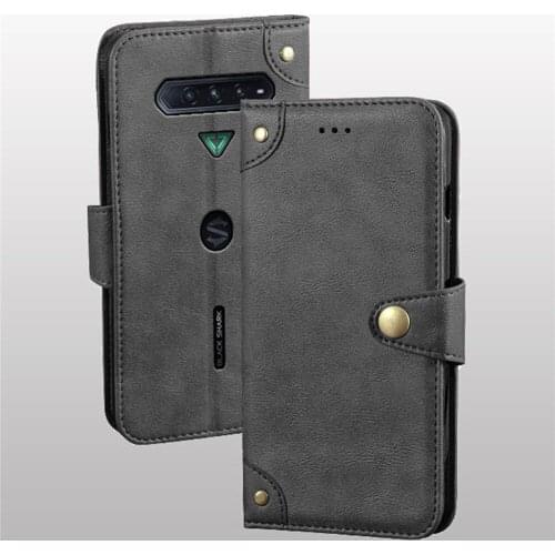 All-inclusive Leather Phone Protective Cover Flip Phone Holster Case for Black Shark 4 / 4 Pro Phone Accessories