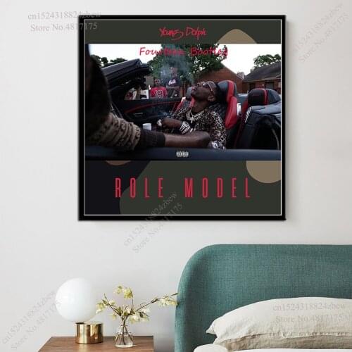 Young Dolph Poster Rapper Singer Music Album 16 Zips Bulletproof Role Model Canvas Painting Wall Art Poster and Print Home Decor