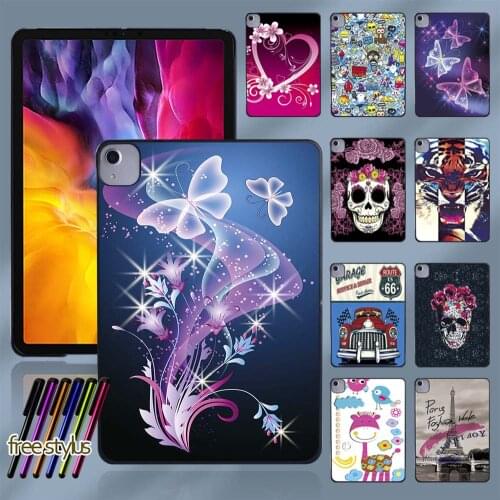 Anti-Dust Multicolor Tablet Case for Apple IPad Air 4 10.9 Inch 2020 Tablet Plastic Hard Protective Case Cover + Pen
