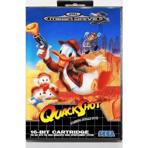 Quackshot 16 bit SEGA MD Game Card With Retail Box For Sega Mega Drive For Genesis
