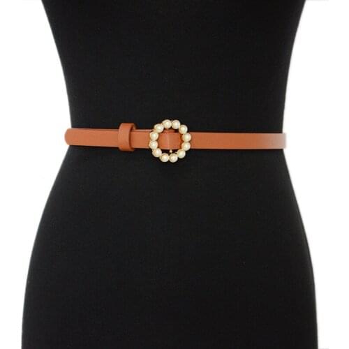 Corset Belt Ladies Waist Cinturon Mujer Designer Belts for Women Pearl Buckle No Pin PU Leather Dress Cummerbunds Womans Belt