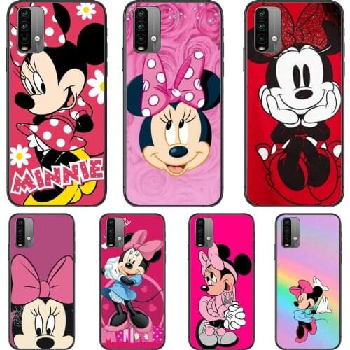 Pink Minnie Mouse Phone Case For XiaoMi Redmi 11 lite 9C 8A 7A Pro 10T 5G Anime Cover Mi 10 Ultra Poco M3 X3 NFC 8 SE