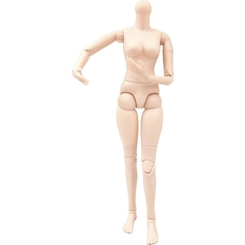 New 14/18/22 Inch Movable Jointed BJD Dolls Body DIY 1/4 1/3 Naked Nude Female bjd Body Doll Toy For Girls Gift