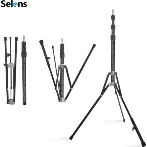 Selens Photographic Light Stand Flash Lamp Holder Carbon Fiber Portable Lights Rack Universal Stage, Film and Television Studio