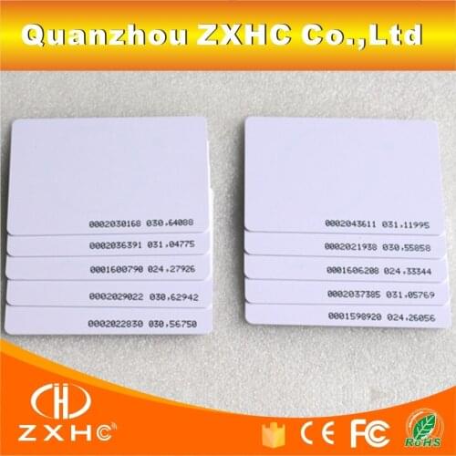 100PCS/LOT) RFID 125khz Read-only Tk4100(EM4100) Smart Cards In Access Control