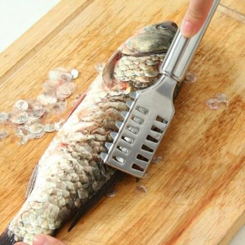 Stainless Steel Fast Remove Fish Peeler Scale Remover Seafood Crackers Fish Scaler Cleaner Planer Skin Brush Fish Killers Tool