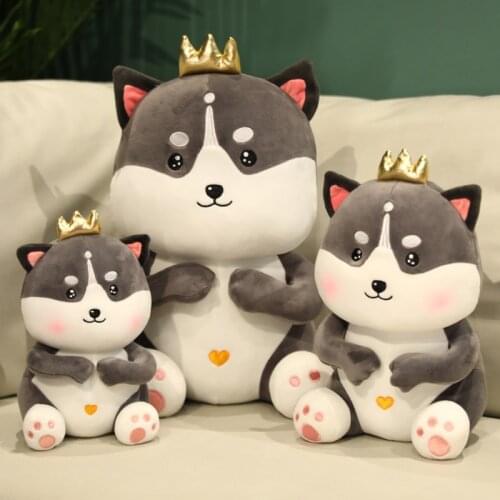 1pc 23-60CM Lovely Husky Plush Toys Cute Stuffed Cartoon Shiba Inu Dog Doll Sofa Pillow Cushion Kids Birthday Christmas Gifts