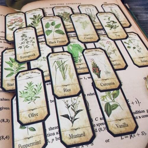20PCS/bag junk journal Vintage Plant English Illustration Sticker DIY Scrapbooking Album Diary Happy Plan Decoration Sticker