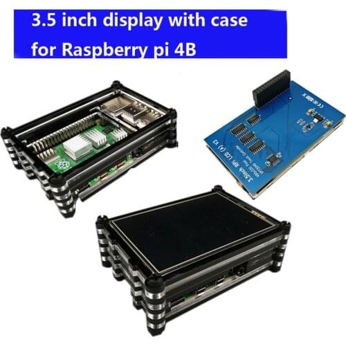 3.5 inch Raspberry Pi 4 Model B Touch Screen 480*320 LCD Display + Touch Pen + Acrylic shell for Raspberry Pi 4B