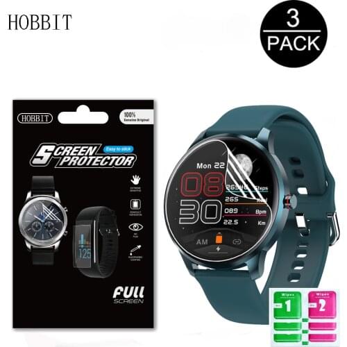 3Pcs Ultra Thin Clear Protective Film For LEMFO LF29 Smart Watch Full Screen Protector Hydrogel Soft TPU Film Not Glass For LF29