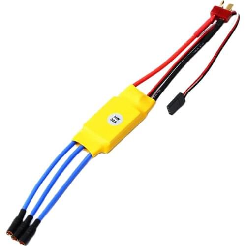 30A ESC with T Plug & 3.5mm Banana Connector for RC Airplane Plane Accessories