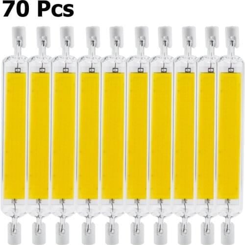 70 PCS R7s LED Flood Light Bulbs COB Glass Tube Natural White 118mm 20W 220V DHL Free Shipping