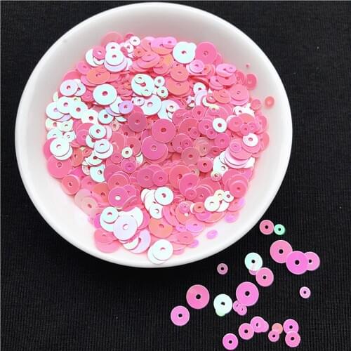 AB Pink 2000pcs/Pack Mixed Size 3-6mm pvc flat Round loose sequins Paillettes Sewing Wedding Craft,Women Garments Accessories