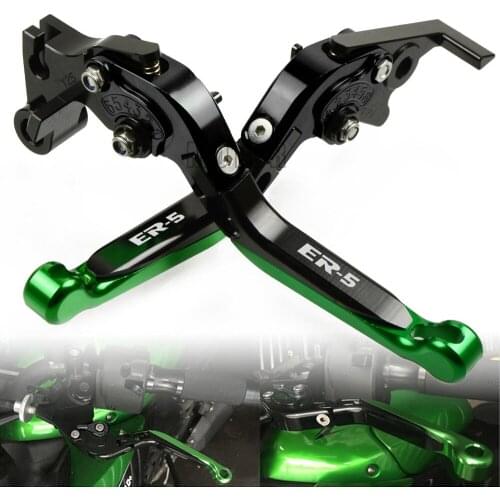 For Kawasaki ER-5 2004 2005 ER5 ER 5 Motorcycle Motor CNC Aluminum Adjustable Folding Foldable Extendable Brake Clutch Levers