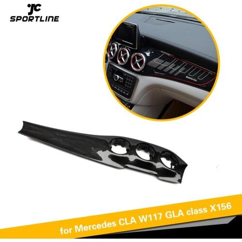 Car Center Console Air Condition Panel Decoration Carbon Fiber For Mercedes Benz X156 CLA W117 GLA X156 2013-18