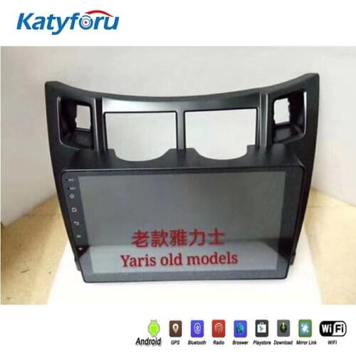 10.1" android 8.1 car gps radio for toyota yaris 2007 with wifi 4g quad core steering wheel control reversing camera support