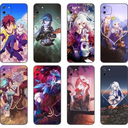Black tpu Case For OPPO Realme C11 C20 C21 Case Back Cover Bumper Game NO Life Anime