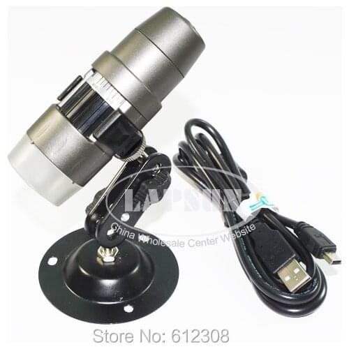 300X USB Digital Microscope Endoscope Magnifier Zoom Picture Video Camera With 6 LED illuminator& Reading Size & Stand