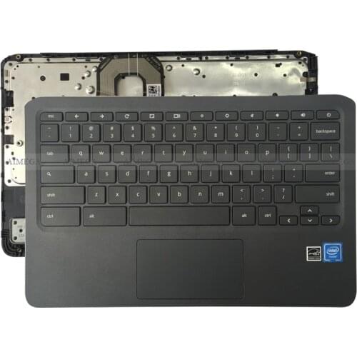 For HP Chromebook 11 G6 EE L14921-001 Laptop Palmrest Upper Case With US Keyboard Touchpad Black