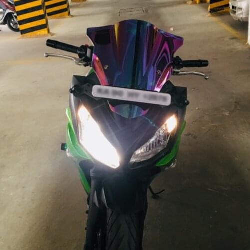 Motorcycle Double Bubble Windshield WindScreen Screen For 2012 - 2014 2015 2016 Kawasaki Ninja 650 ER-6F ER6F EX650 EX 650 F E A