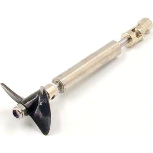 FATJAYF RC boat wire drive system OD 4mm stainless steel 13cm shaft set 2-blade propeller universal coupling 8cm shaft sleeve