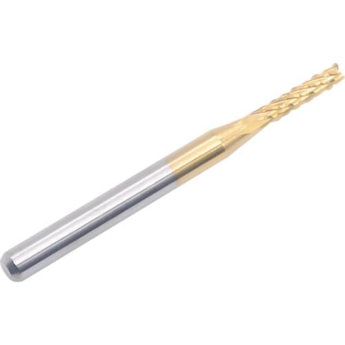 Hot sale 1pc 0.6mm Titanium Coated Carbide End Milling Cutter Engraving Edge cutter for PCB CNC Router mill Machine
