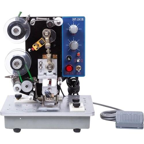 HP-241B Electric Ribbon Coding Machine Automatic Date Printing Machine Stamping label Hot Coding Machine