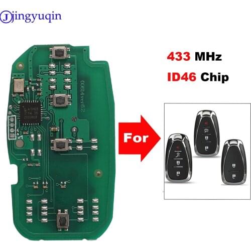 Jingyuqin Remote Smart Car Key 433MHz With ID46 Chip For Chevrolet Camaro Equinox Cruze Malibu Spark HYQ4EA With Emergency Key