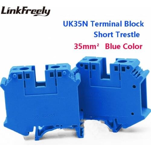 UK35N 10pcs Blue Wire Screw Terminal Connector UK1.5N UK2.5B UK3N UK5N UK6N UK10N UK16N UK50N Faston Splice Crimp Terminal