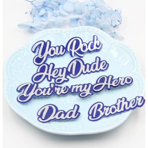 KLJUYP Words for boy and men cards Metal Cutting Dies Scrapbook Paper Craft Decoration dies scrapbooking