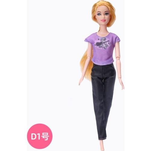 Cosplay 11.5" Fashion Purple Shirt Top Pants Trousers for Barbie Doll Clothes Outfits Set 1/6 BJD Accessories Kids DIY Toy Gifts