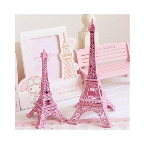 Mini Eiffel Tower model Vintage iron Home Furnishing ornaments desktop pink tower ornaments shooting props Arts Crafts Copper