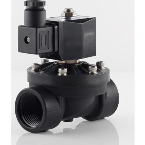 Normally closed or open plastic solenoid valve, 110V 220V 24V 12V D15 DN20 DN25 DN32 DN40 DN50 water valves, G or NPT Thread